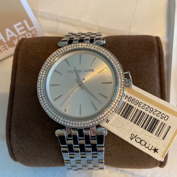 Michael Kors Accessories - Michael Kors Silver with rhinestones gorgeous like new ladies watch 💞